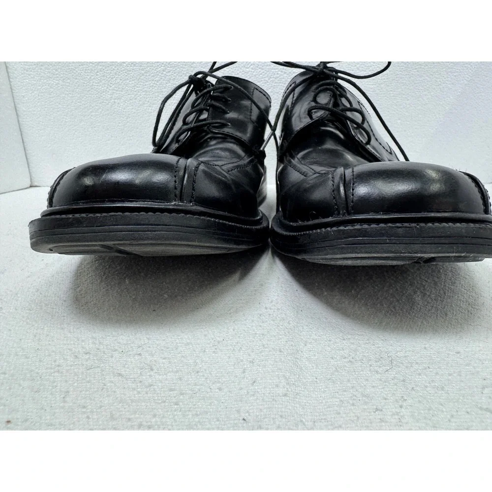 Bostonian Dress Shoes Mens 10 Black Leather Bicycle Toe Lace Up‎ Oxfords